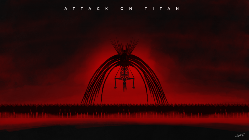 Attack on Titan The Rumbling Arc, Eren Founding Titan, Colossal, Red, HD Wallpaper
