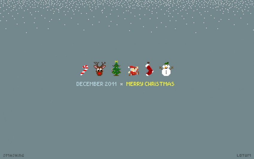 Christmas Pixel desktop PC and Mac wallpaper, 25 December 2021
