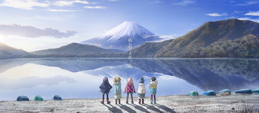Girls And Mount Fuji Scenery Wallpaper 3200x1400
