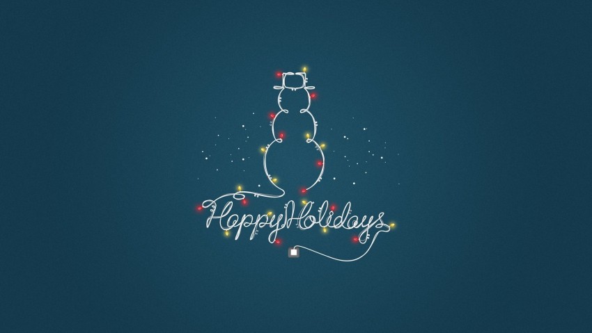 Happy Holidays Simple Message Wallpaper and Free Stock Photo, Merry Christmas