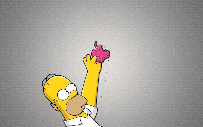 Homer Simpsons Wallpaper, Apple, Pink, HD Wallpaper
