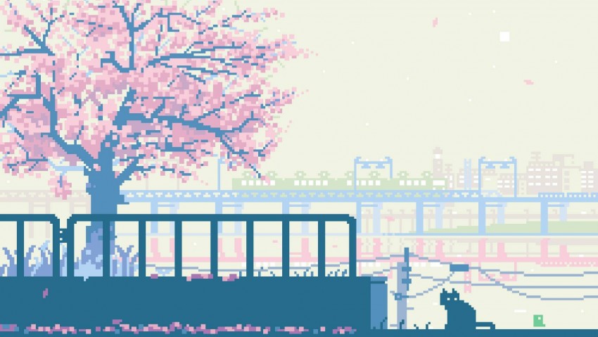 Japan Pink Aesthetic Pixel Art