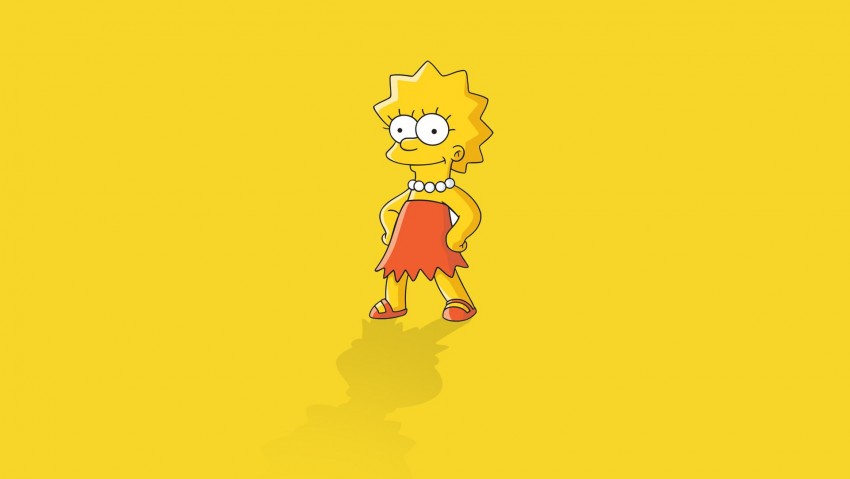 Lisa Simpson, The Simpsons Wallpaper, Picture, Image, Yellow Background