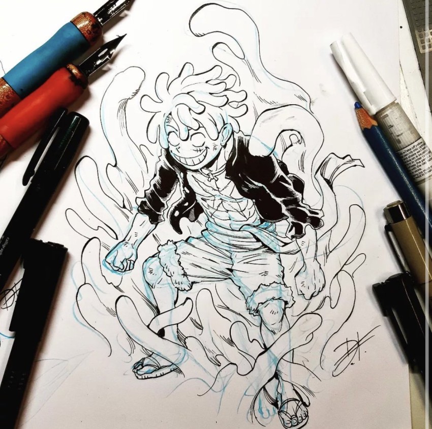 Luffy Awakening Drawing
