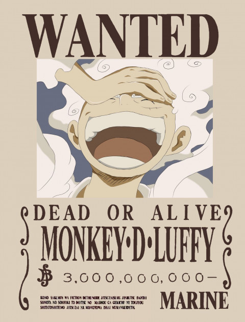 Luffy Wanted Poster Gear 5 Wallpaper 