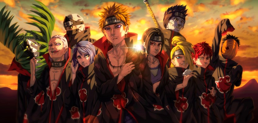 Naruto, Deidara (Naruto), Hidan (Naruto), Itachi Uchiha, Kakuzu (Naruto) Wallpaper