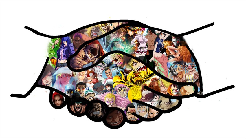 One Piece Handshaking Fanart by JoyBoyTv Wallpaper