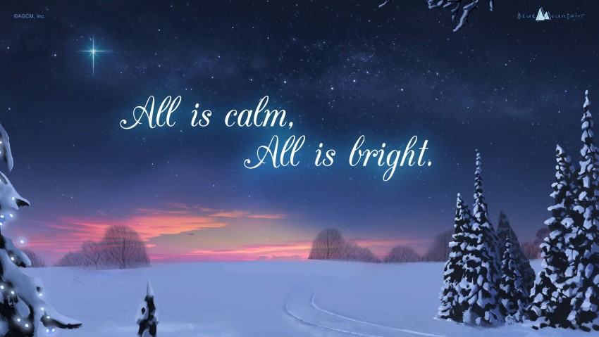Religious Christmas Wallpaper, All is clam all is bright Qoutes
