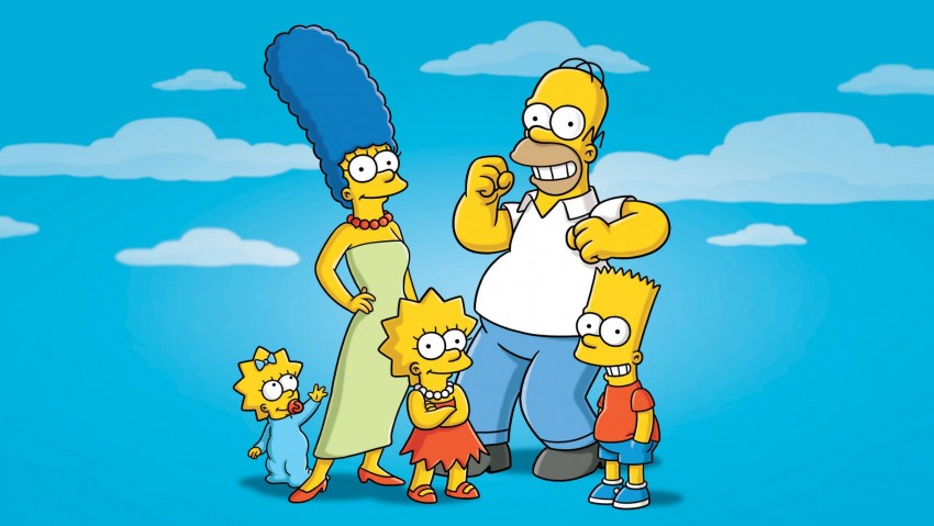 The Simpsons Family Wallpaper, Homer Simpson, Marge Simpson, Bart Simpson, Lisa Simpson