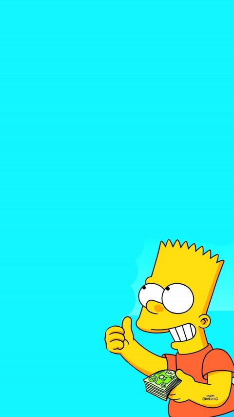 The Simpsons Wallpaper iPhone 13 Pro Download, Money, Dollar