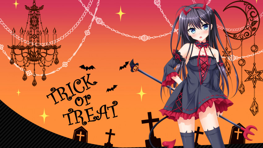 Tokisaki Kurumi, Halloween Anime Girl Wallpaper Desktop