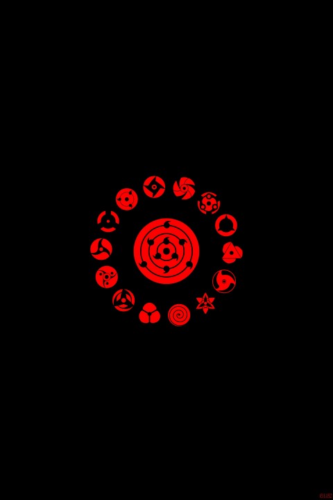 Uchiha Sharingan Logo, minimal, Naruto Wallpaper, Uchiha Clans Sharingan