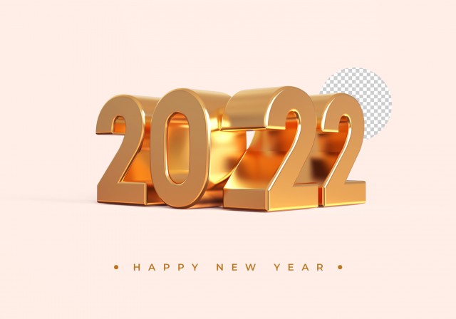 Gold Happy New Year 2022 Background, 3d Happy New Year 2022 Wallpaper