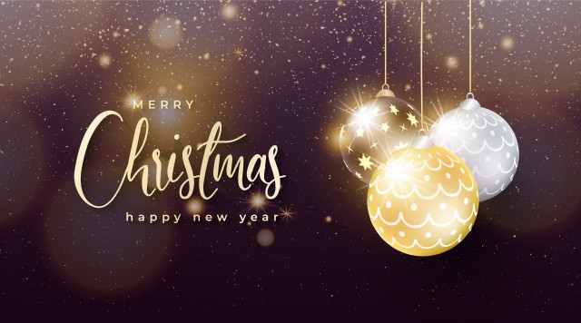 Merry chritsmas,  glitter, gold Christmas baubles, winter, snow, decoration, balls