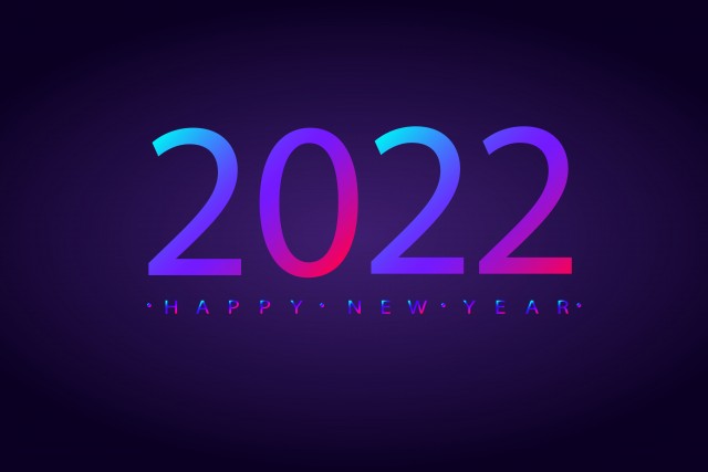 Happy New Year 2022 8k Ultra HD Wallpaper, Neon Color