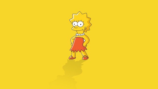Lisa Simpson, The Simpsons Wallpaper, Picture, Image, Yellow Background