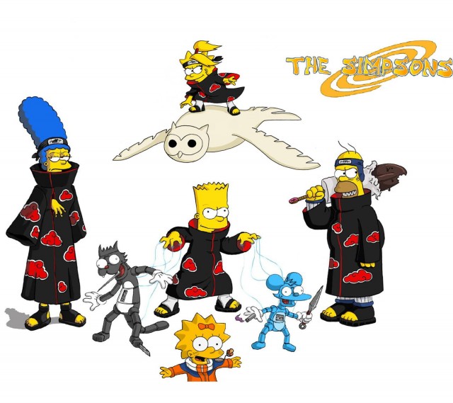 Simpson Naruto, Simpson, Akatsuki Simpson, Bart Simpson Akatsuki, HD wallpaper