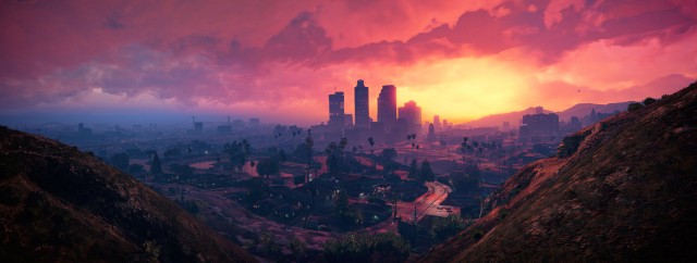 4K Grand Theft Auto VI PS5 Wallpaper, Los Santos, Sunset, Wide Wallpaper