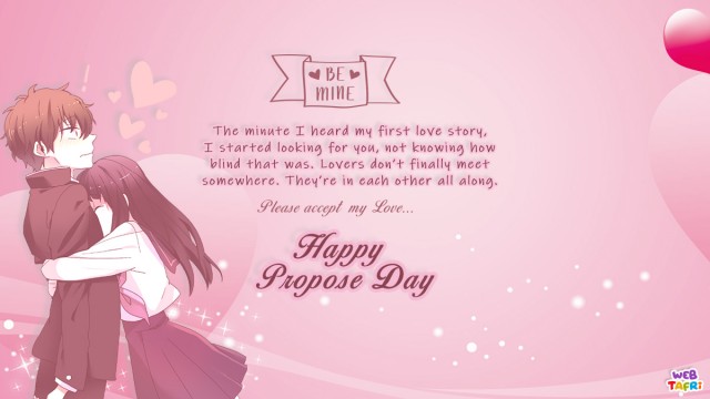 Anime Happy Propose Day Wallpaper