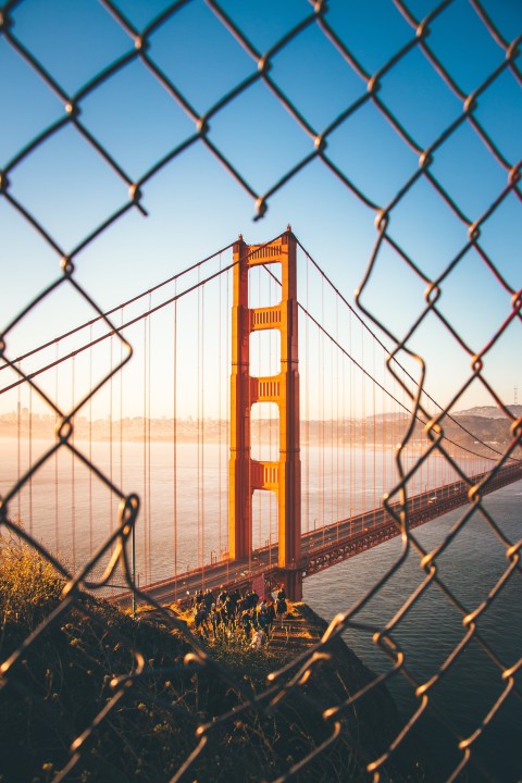 Golden Gate Bridge Through Fence, Bridge Images