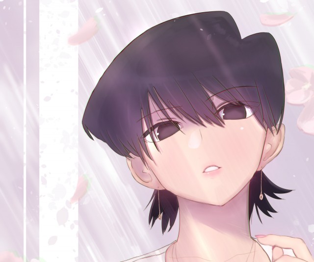 Komi-san, Komi san wa Comyushou desu , anime girl, blushing, black hair