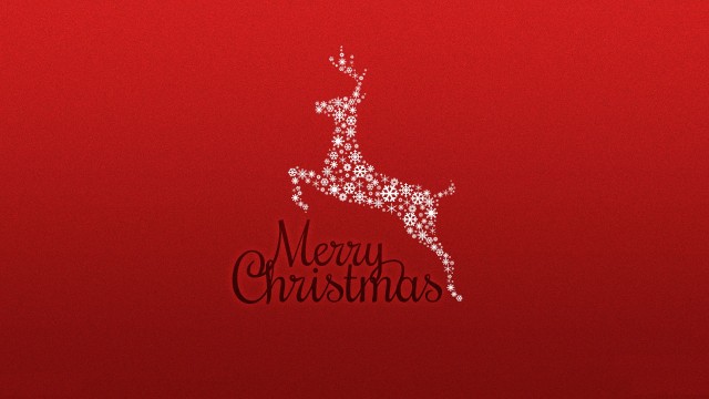 Merry Christmas Reindeer, Snow Reindeer, Simple Christmas Wallpaper