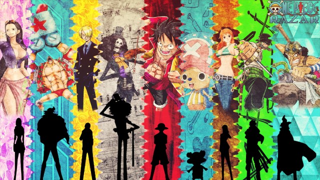 One Piece wallpaper, Anime, Franky, Monkey D Luffy