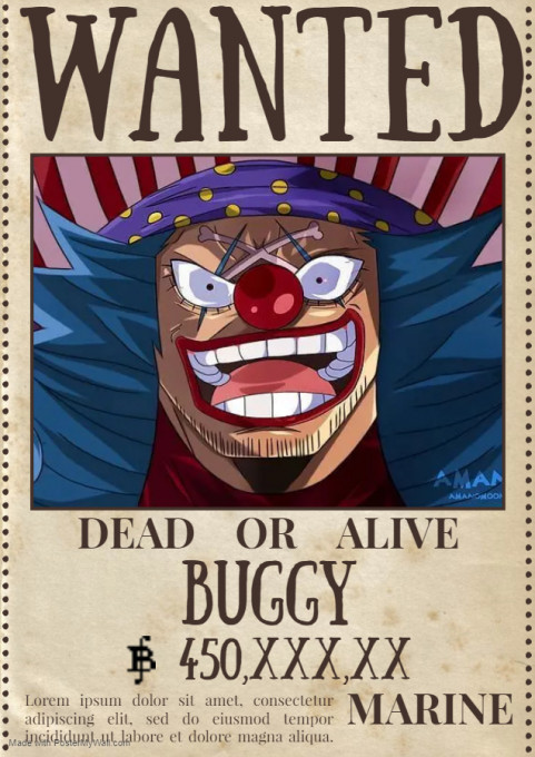 Buggy New Yonkou Wanted Poster