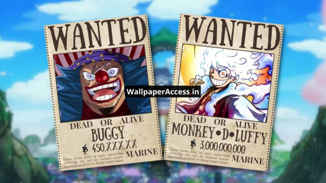 One Piece 1053 Luffy and Buggy New Yonkou And Bounty Poster
