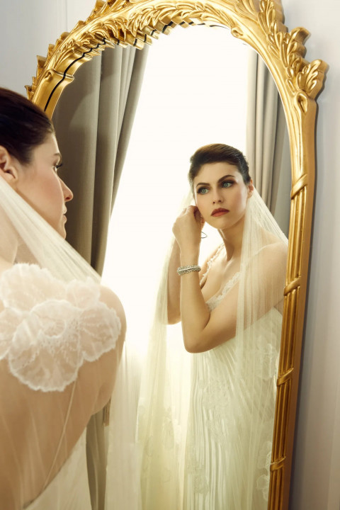 Alexandra Daddario Wedding Dress Photos