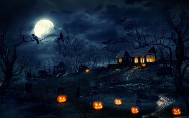 Scary Halloween Pumpkin Wallpaper 4K